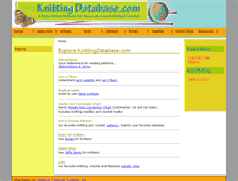 Tablet Screenshot of knittingdatabase.com